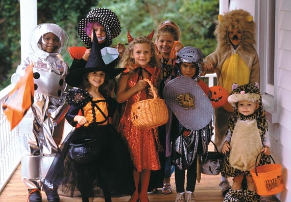 children trick or treating