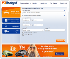 Budget car rentals