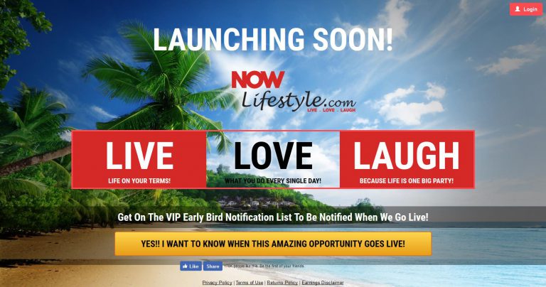 Now Lifestyle Prelaunch site