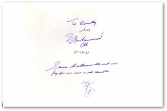 muhammad ali autograph