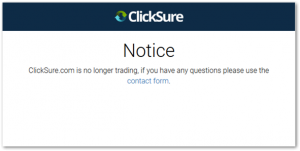 Clicksure closed