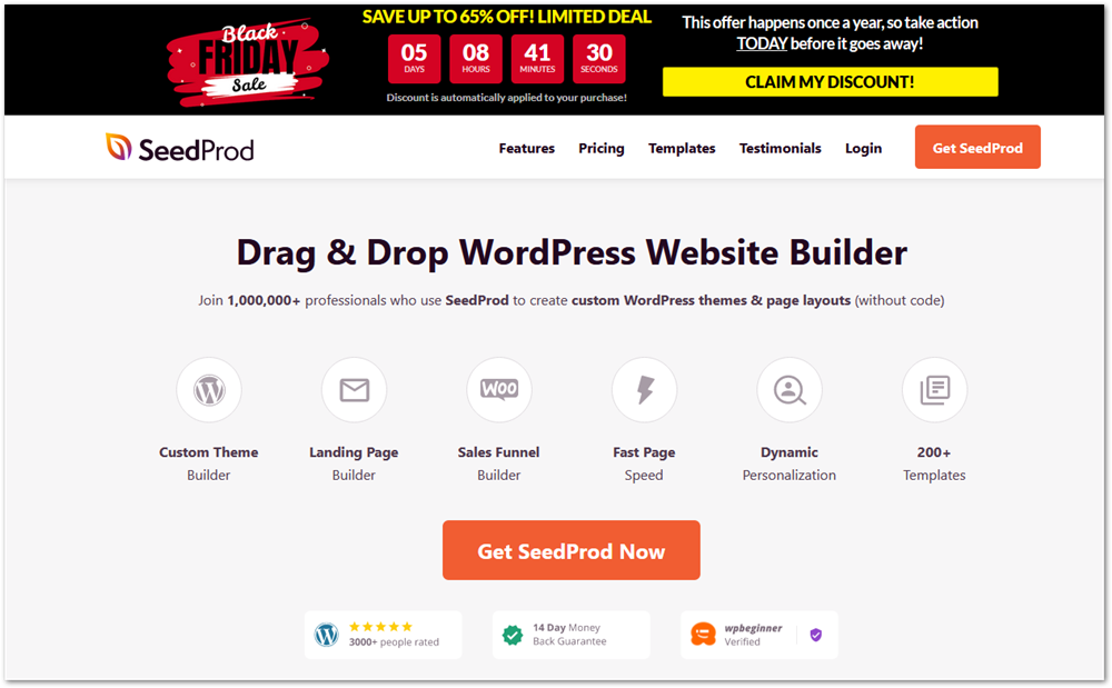SeedProd Black Friday