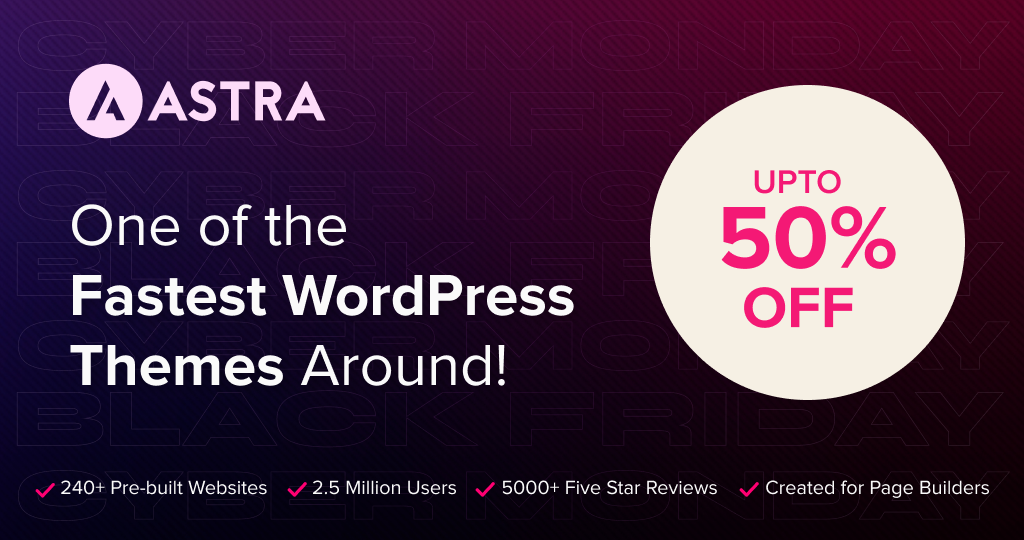 Astra black Friday