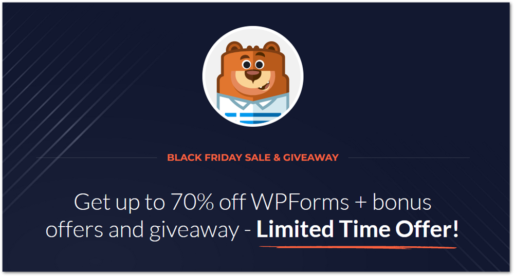 WPforms black friday 2023