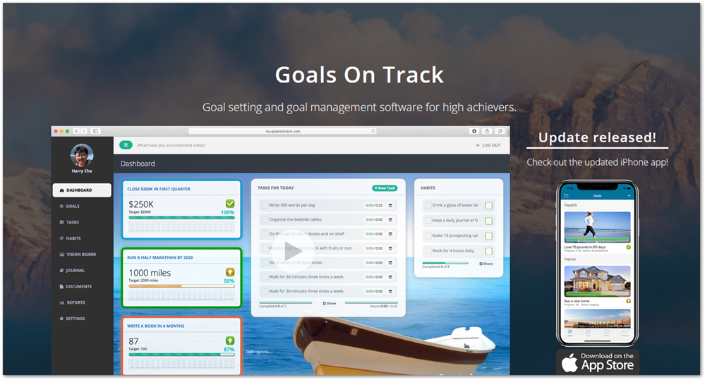GoalsOnTrack app